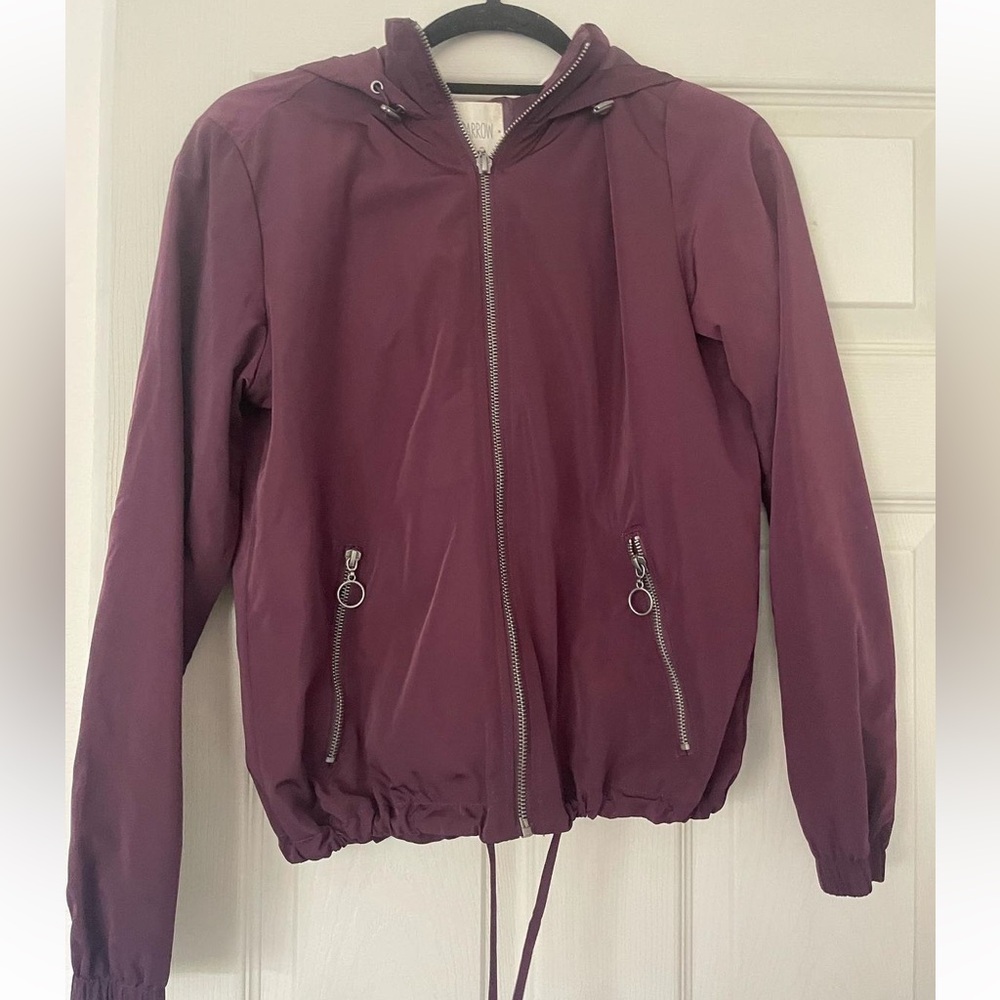 Burgundy Light Weight Jacket.